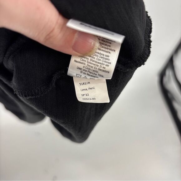 Nation LTD Black Long Sleeve Crewneck Sweatshirt Tiered Mini Dress Women’s M - Picture 6 of 7